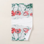 Pavot à fleurs rouges (Serviette à main)