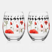 Pavot avec set de verre de vin palestinien Hattah (Gauche)