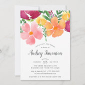 Pavot de Californie | Invitation baby shower (Devant)
