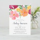 Pavot de Californie | Invitation baby shower (Debout devant)