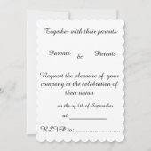 Pavot floral à aquarelle avec faire-part de mariag (Dos)