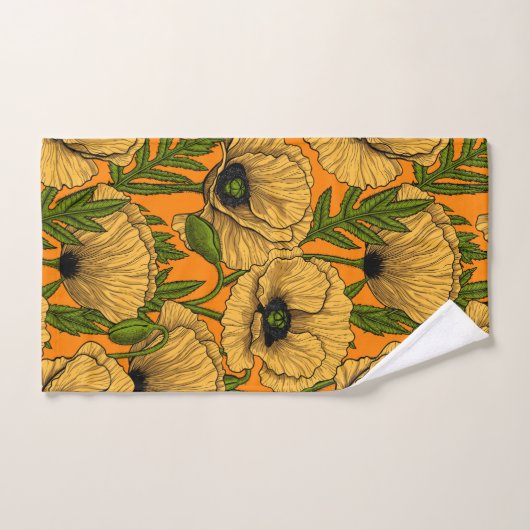 Pavot jaune (Serviette à main)
