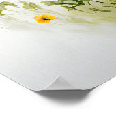 Pavot jaune Fleurs Art Imprimer Poster (Coin)