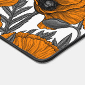 Pavot orange sur blanc (Coin)