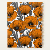 Pavot orange sur blanc (Dos)