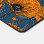 Pavot orange sur bleu foncé (Coin)