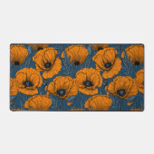 Pavot orange sur bleu foncé (Recto)