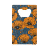 Pavot orange sur bleu foncé (Dos)