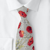 Pavot Red Grey Botanique Doily | Cravate