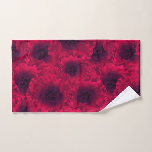 Pavot rouge (Serviette à main)