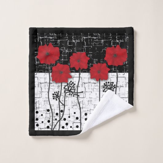 Pavot rouge (Gant de toilette)