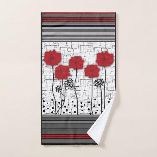 Pavot rouge (Serviette à main)