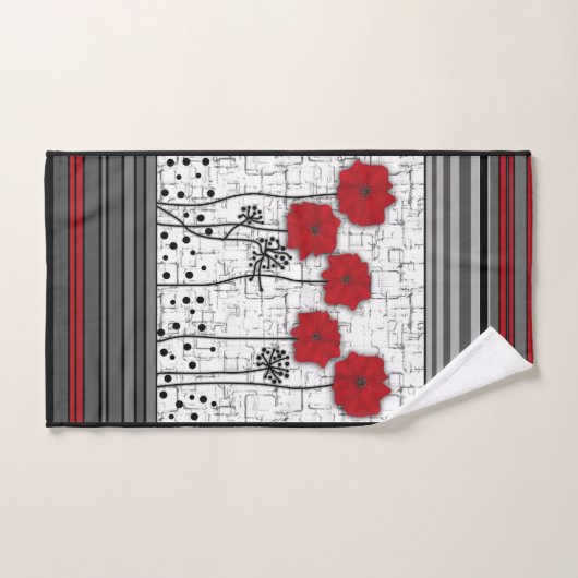 Pavot rouge (Serviette à main)