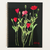 Pavot rouge prairie estivale, fleurs sauvages (Devant)