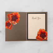 Pavot rouge Remplit Merci de fleur Monogramme (Intérieur)