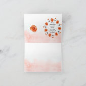 Pavots à l'aquarelle rouge personnalisés Merci (Intérieur)