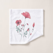 Pavots d'aquarelle (Gant de toilette)
