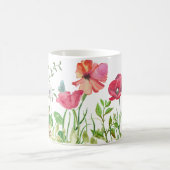 Pavots d'aquarelle dans la tasse de pré (Centre)