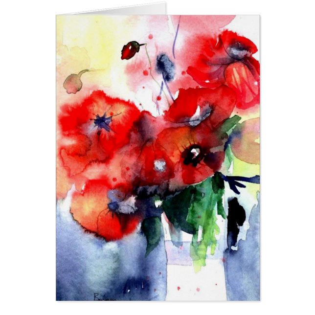 pavots d'un rouge ardent (Devant)