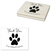 Paw Afdrukken Hartelijk dank & Aangepaste bedrijfs Rubberstempel (Gestempeld)