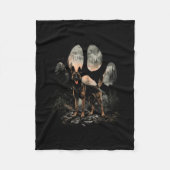 Paw Belgische Mechelse Hond Mama Pap Bergen Zonson Fleece Deken (Voorkant)