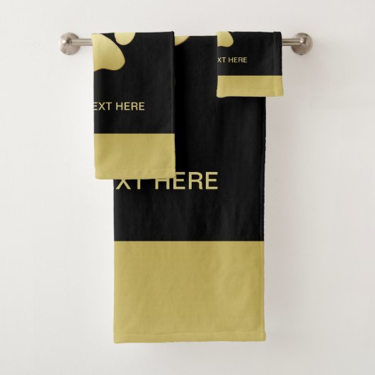 Paw chien brillant or sur arrière - plan noir (En situation)