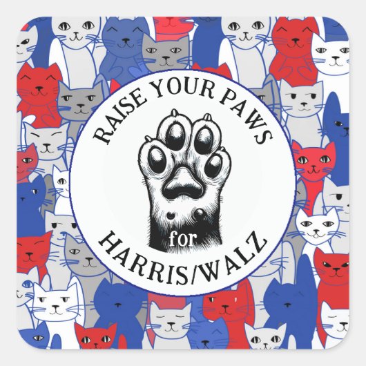 Paw de chat pour Sticker de design Harris/Walz (Devant)