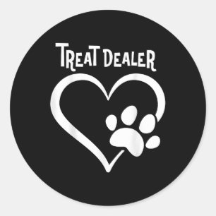 Paw Design Shirt Behandelen Dealer Hondenliefhebbe Ronde Sticker