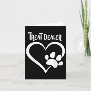 Paw Design Shirt Treat Dealer Hond Liefhebber Hart Kaart