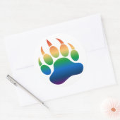 Paw d'ours arc-en-ciel dégradé /Claw - Sticker (Enveloppe)