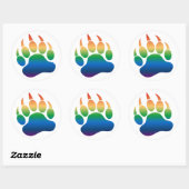 Paw d'ours arc-en-ciel dégradé /Claw - Sticker (Feuille)