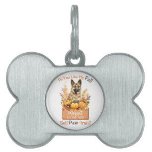 Paw-Fect herfsthond Mozart Huisdieren Naamplaatje