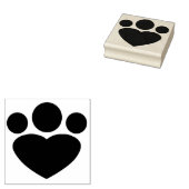 Paw Heart Rubber Art Stamp Rubberstempel (Gestempeld)