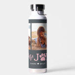 Paw Joy EDITABLE COULEUR Bouteille d'eau<br><div class="desc">Visitez notre boutique à www.berryberrysweet.com pour des articles de papeterie design et moderne et des cadeaux personnalisés.</div>