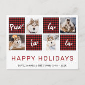 Paw La La La La Red Buffalo Pset Foto Collage Feestdagenkaart (Voorkant)