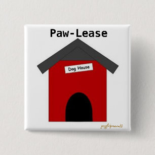Paw-lease Vierkante Button 5,1 Cm
