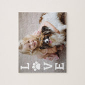Paw Love Editable Color Pet Custom Photo Puzzle (Vertical)