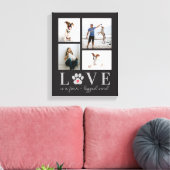 Paw Love Editable Color Pet Photo Canvas (Insitu (Woonkamer))