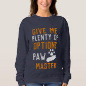 Paw Master Funny Custom Cat Typografie Personalise Trui (Voorkant)