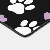 Paw Motif, Chien Paws, White Paws, Lilac Hearts (Coin)