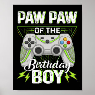 Paw of the B-day Boy Gamer Boy Geweldige videogame Poster