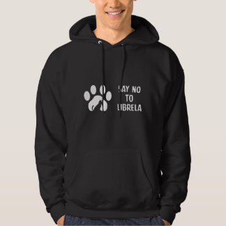 Paw-ontwerp met lijst met bijwerkingen op de rug hoodie