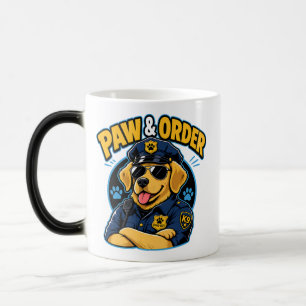 Paw & Order Hond Politie PNG, Grappige K9 Hond Sub Magische Mok