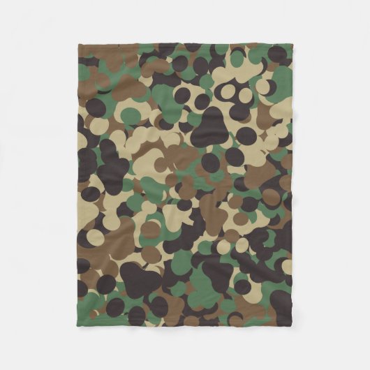 Paw Pad camouflage Fleece Deken (Voorkant)