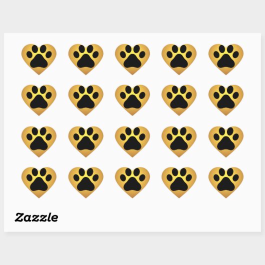 Paw Pad Heart Sticker (Vel)