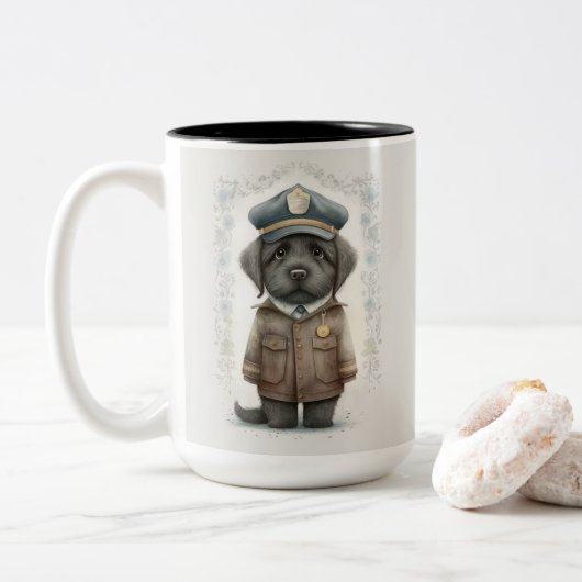 Paw Patrol...de communautaire veiligheid bewaren Tweekleurige Koffiemok (Met donut)