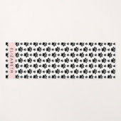 Paw Pattern, Dog Paws, Black and White, Jouw naam Yogamat (Voorkant (horizontaal))