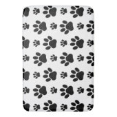 Paw Pattern, Dog Paws, Paw Prints, Black and White Badmat (Voorkant Verticaal)