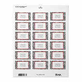 Paw Pattern, Dog Paws, Paw Prints, Black and White Etiket (Full Sheet)