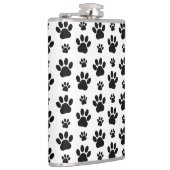Paw Pattern, Dog Paws, Paw Prints, Black and White Heupfles (Rechts)